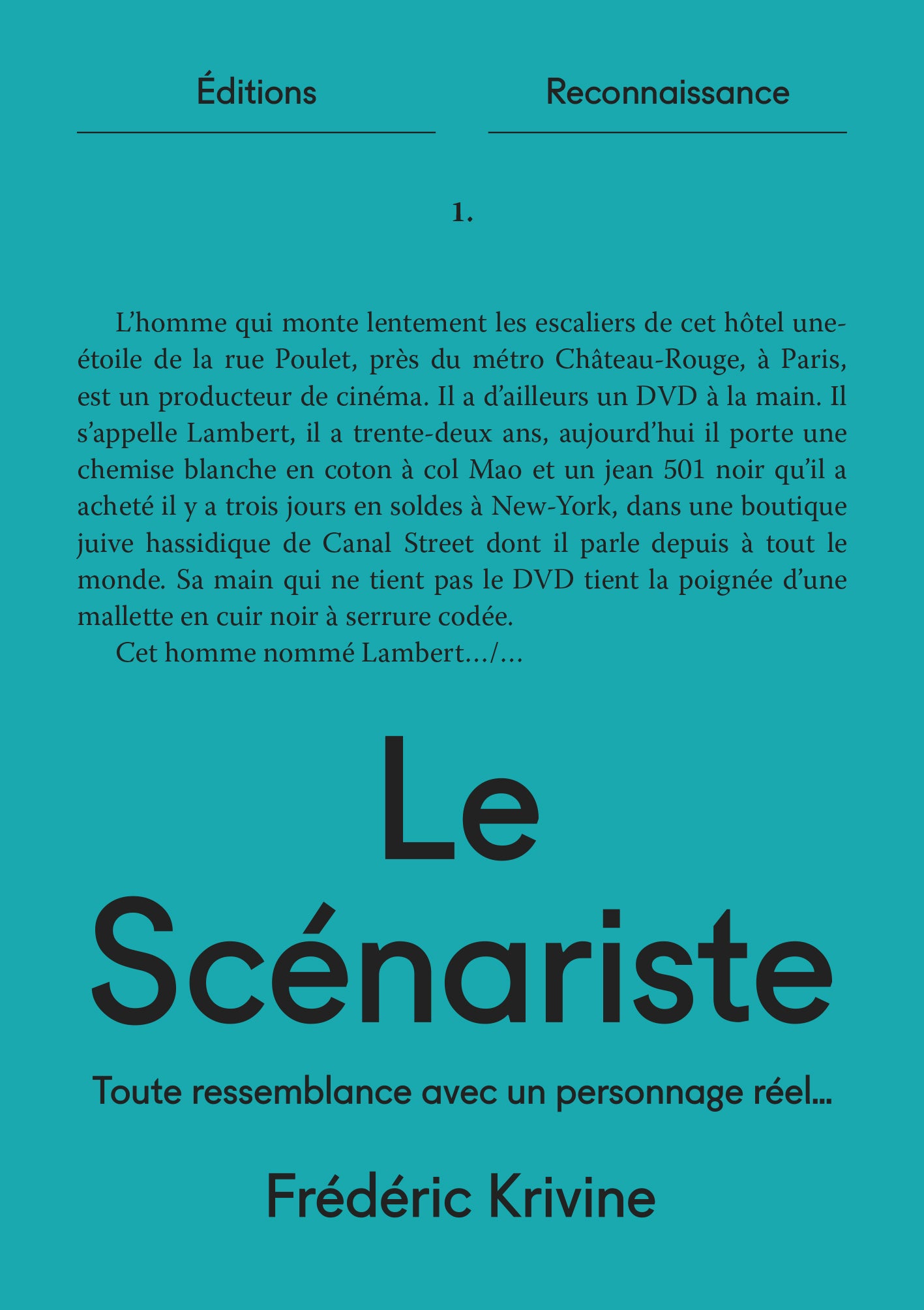 Le Scénariste, Frédéric Krivine (PRÉ-COMMANDE)